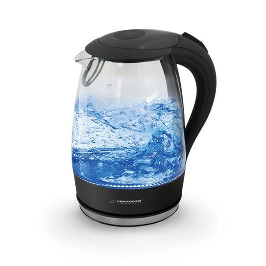 Esperanza Kettle Black Glass Plastic 2200 W 1.7 L