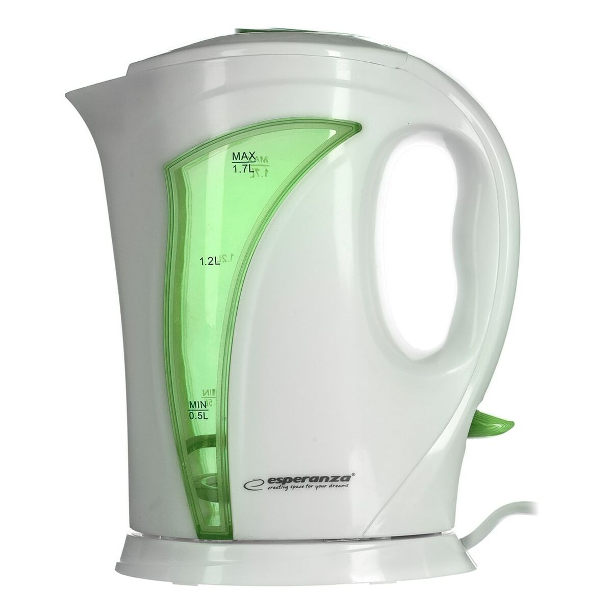 Hervidor Esperanza EKK018G  Blanco Verde Multicolor Plástico 2200 W 1,7 L