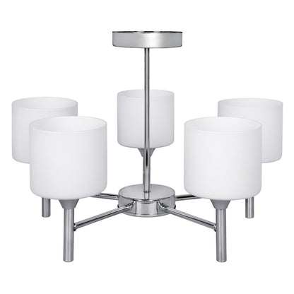 Activejet AJE-MIRA 5P Ceiling Lamp White Silver Metal 40 W 47.5 x 34 x 47.5 cm