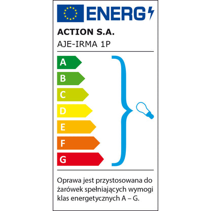 Aplique de Pared Activejet AJE-IRMA 1P Blanco Plateado Metal 40 W 13 x 17,5 x 24,5 cm (1 Pieza)