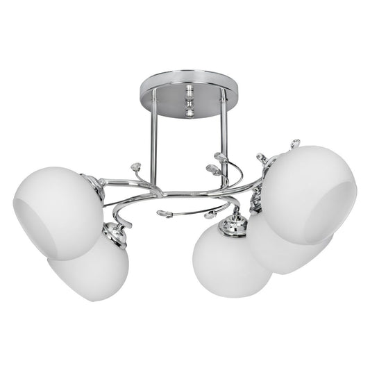 Activejet AJE-IRMA 5P Ceiling Lamp White Black Silver Metal 40 W 50.9 x 28 x 46 cm