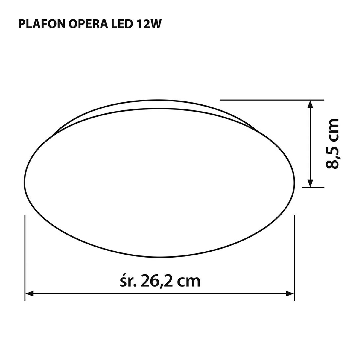 Activejet AJE-OPERA 12W Ceiling Lamp White 80 12 W