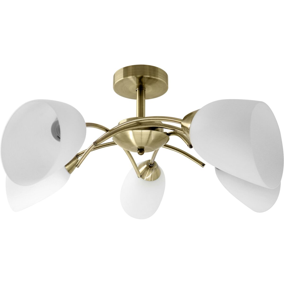 Activejet NIKITA 5P Patyna Ceiling Lamp White Metal Glass 200 W