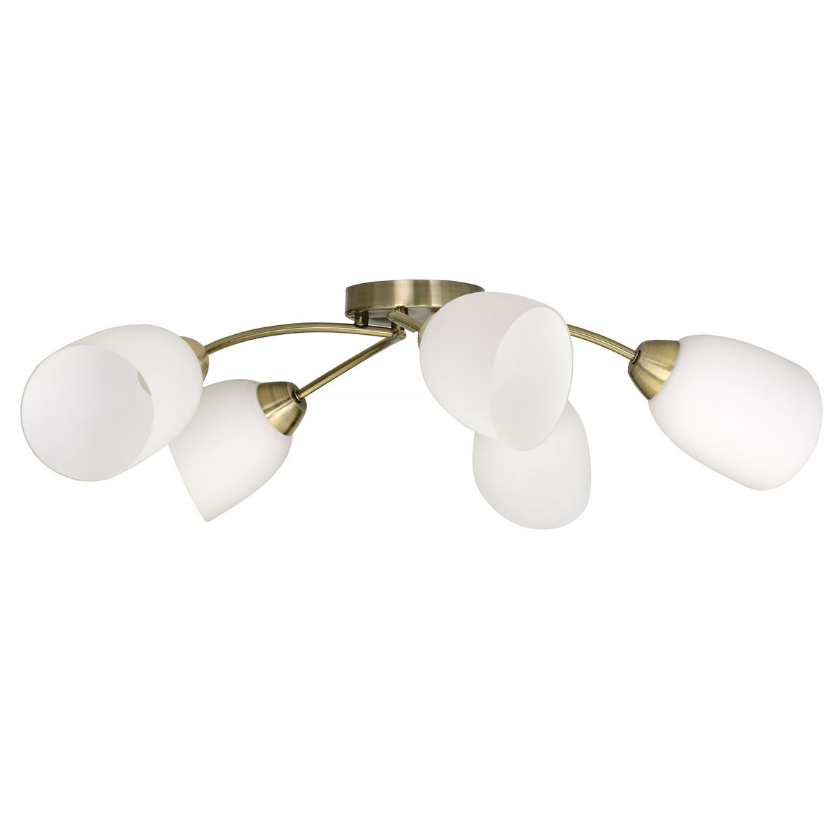 Activejet Benita Ceiling Lamp White Gold Metal Glass 40 W 230 V