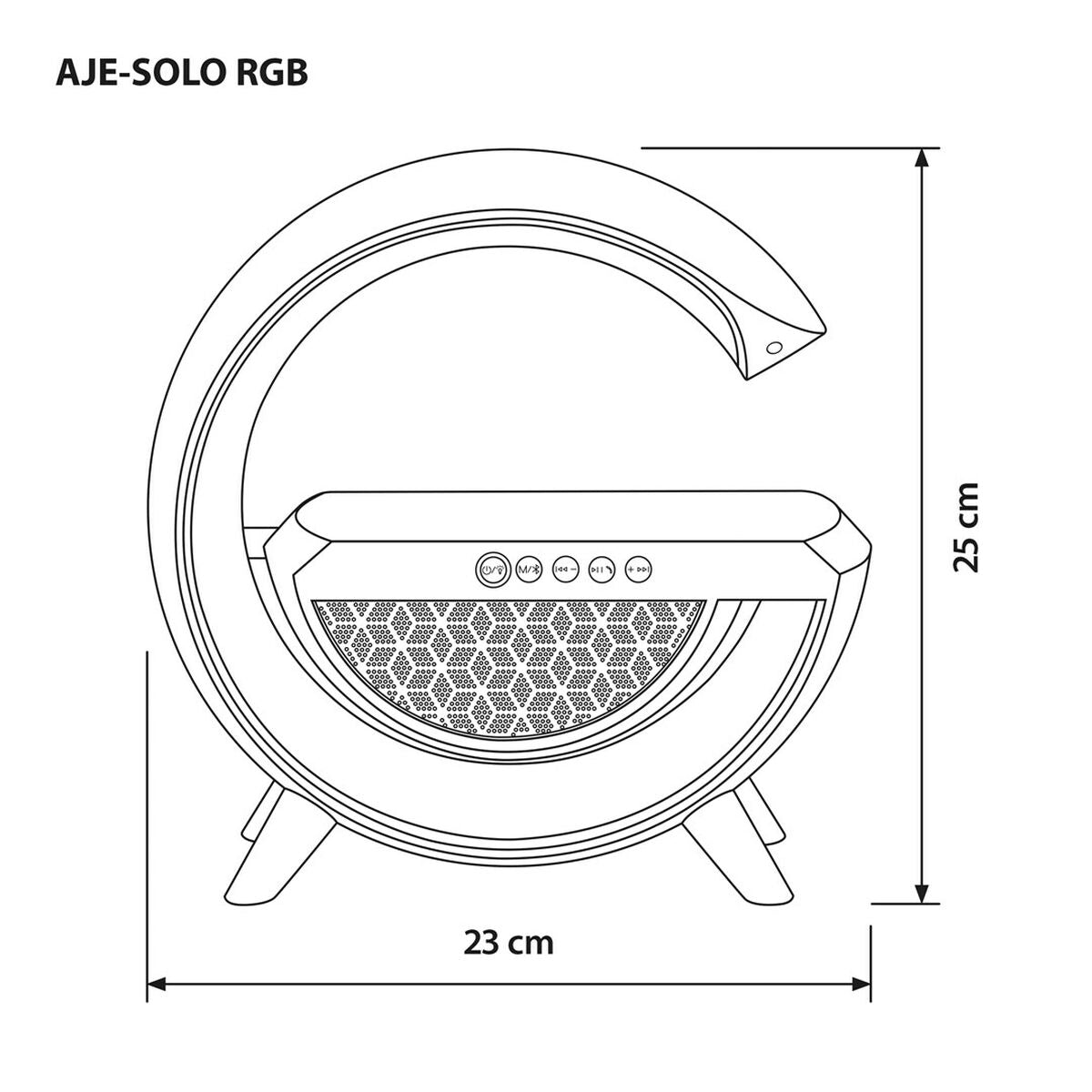 Lámpara de escritorio Activejet AJE-SOLO RGB Blanco Plástico 2,8 x 43,5 x 8 cm