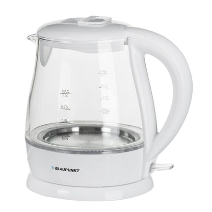 Blaupunkt EKG301 Kettle White Glass Aluminum 1630 W 1 L