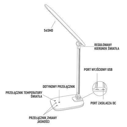 Montis MT042 Table Lamp White Black Aluminum ABS 16 Pieces