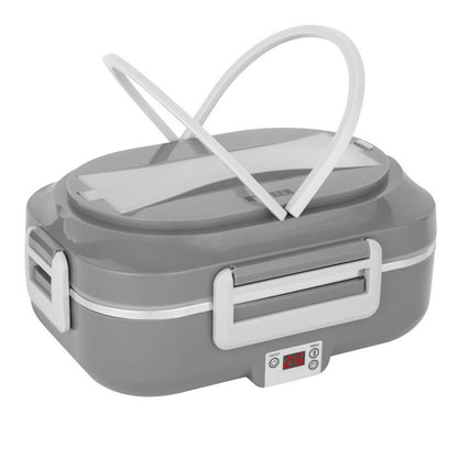 N'oveen LB640 Electric Lunch Box Dark Grey Stainless Steel 24 x 11 x 18.5 cm