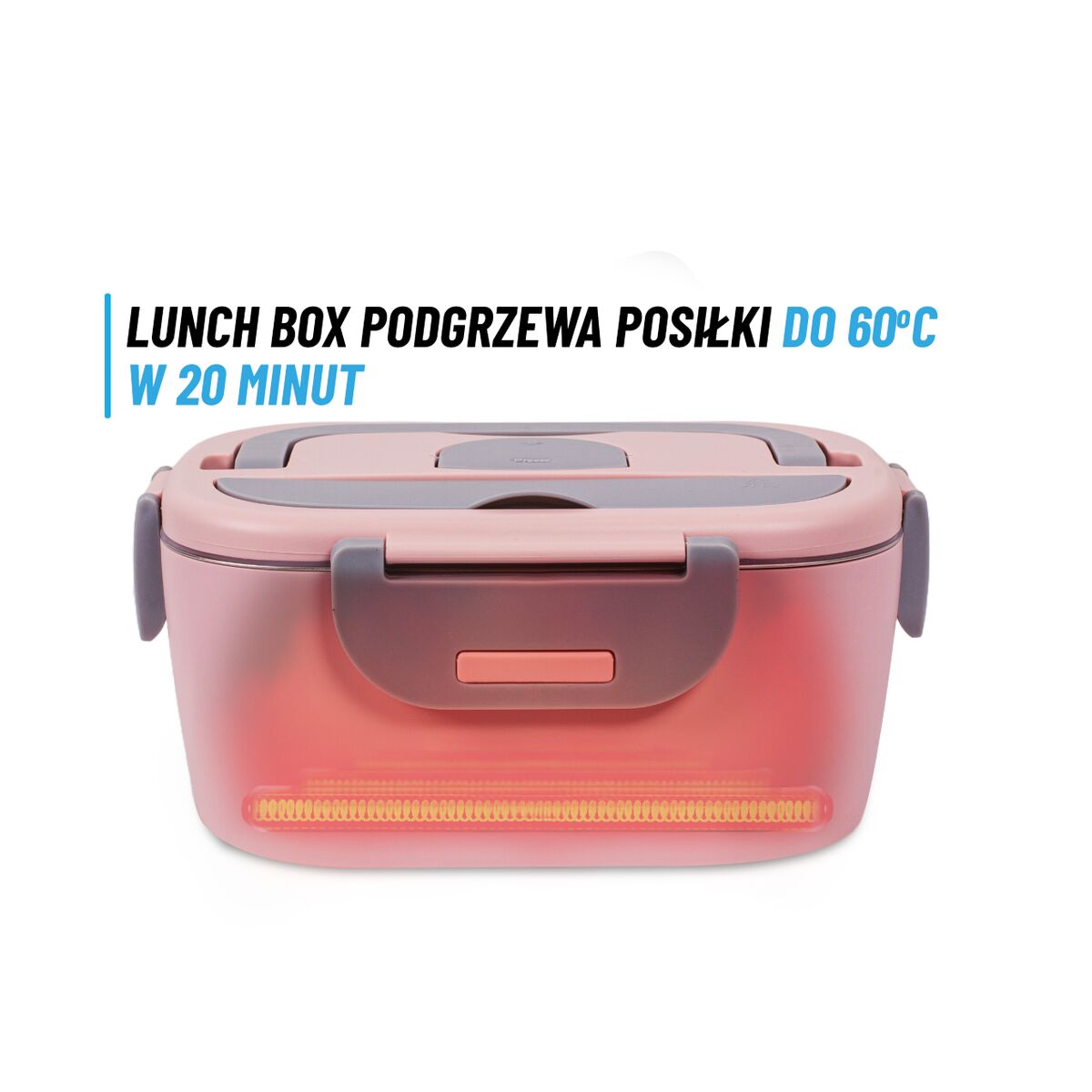 N'oveen Lunch Box LB755 Gray Pink