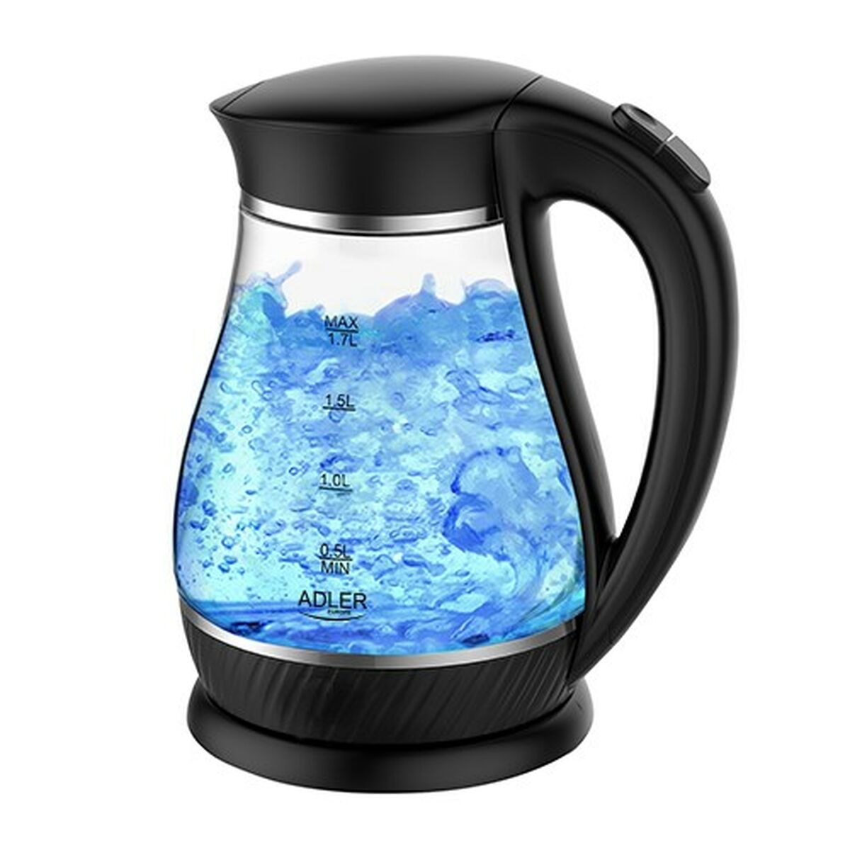 Adler AD 1274 Black Glass Kettle 2200 W 1.7 L