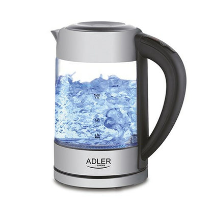 Adler AD 1247 Crystal Kettle Grey Steel Glass 2200 W 1.7 L