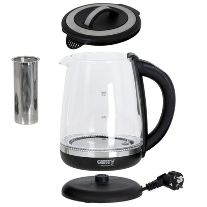 Adler CR 1290 Black Glass Kettle 2200 W 2 L