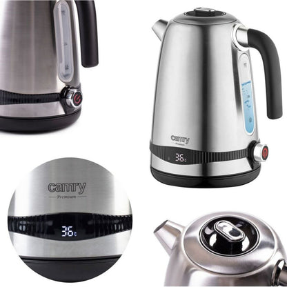 Adler CR 1291 Silver Stainless Steel Kettle 2200 W 1.7 L