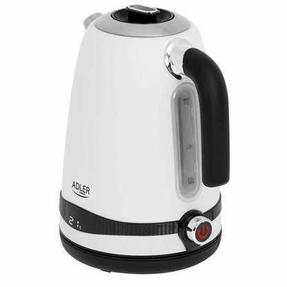 Adler White Kettle Stainless Steel 2200 W 1.7 L