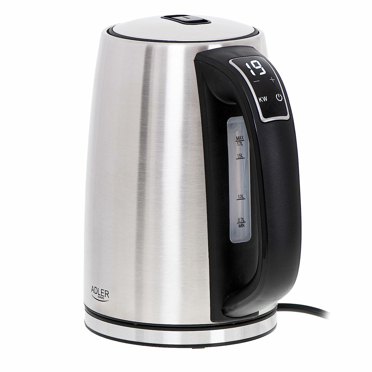 Adler AD 1340 Kettle Black Silver Steel 2200 W 1.7 L