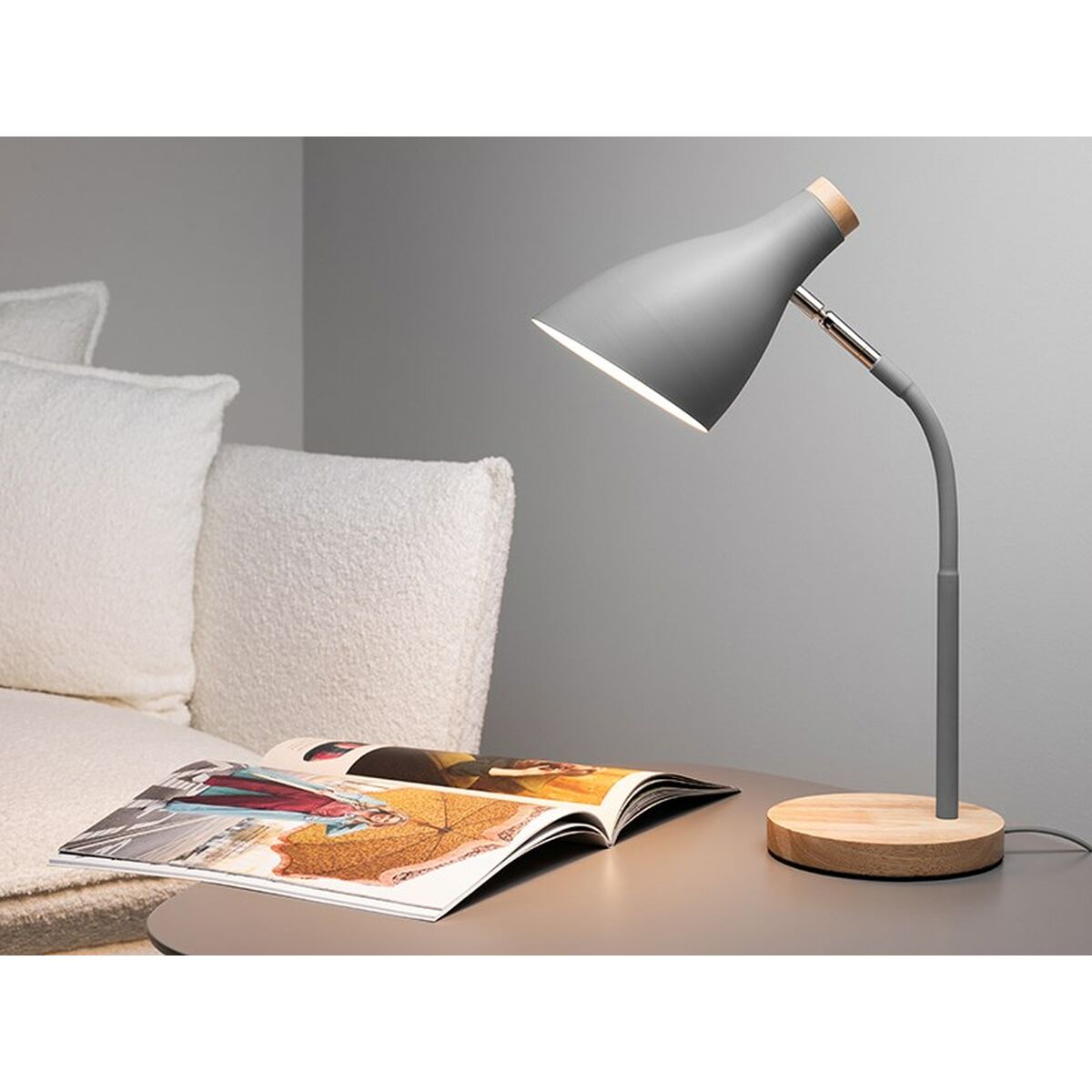 Tracer Scandi Desk Lamp Steel Grey 40 W 15 X 40 X 17 CM