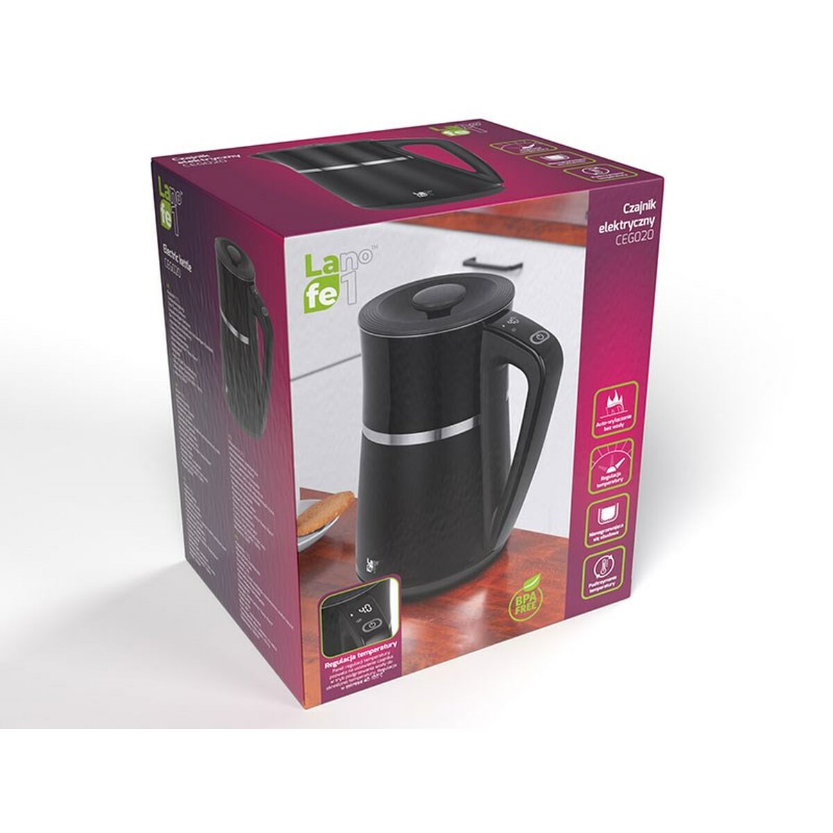 Hervidor Lafe LAFCZA47290 Negro Acero Inoxidable 2200 W 1,7 L