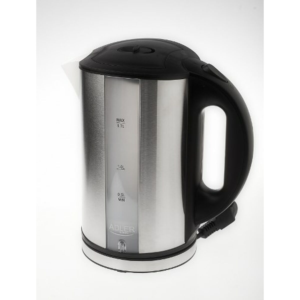 Adler AD 1216 Kettle Black Silver Stainless Steel Plastic 2000 W 2200 W 1.7 L