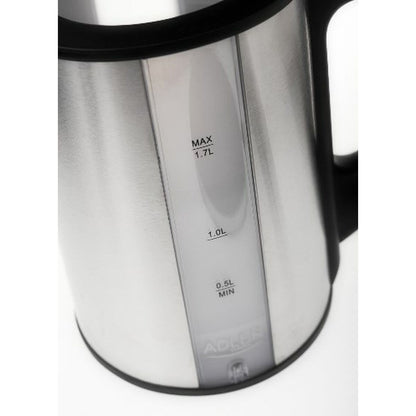 Adler AD 1216 Kettle Black Silver Stainless Steel Plastic 2000 W 2200 W 1.7 L