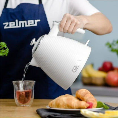 Hervidor Zelmer ZCK7650 Blanco Plateado Acero Inoxidable Plástico 2200 W 1,7 L