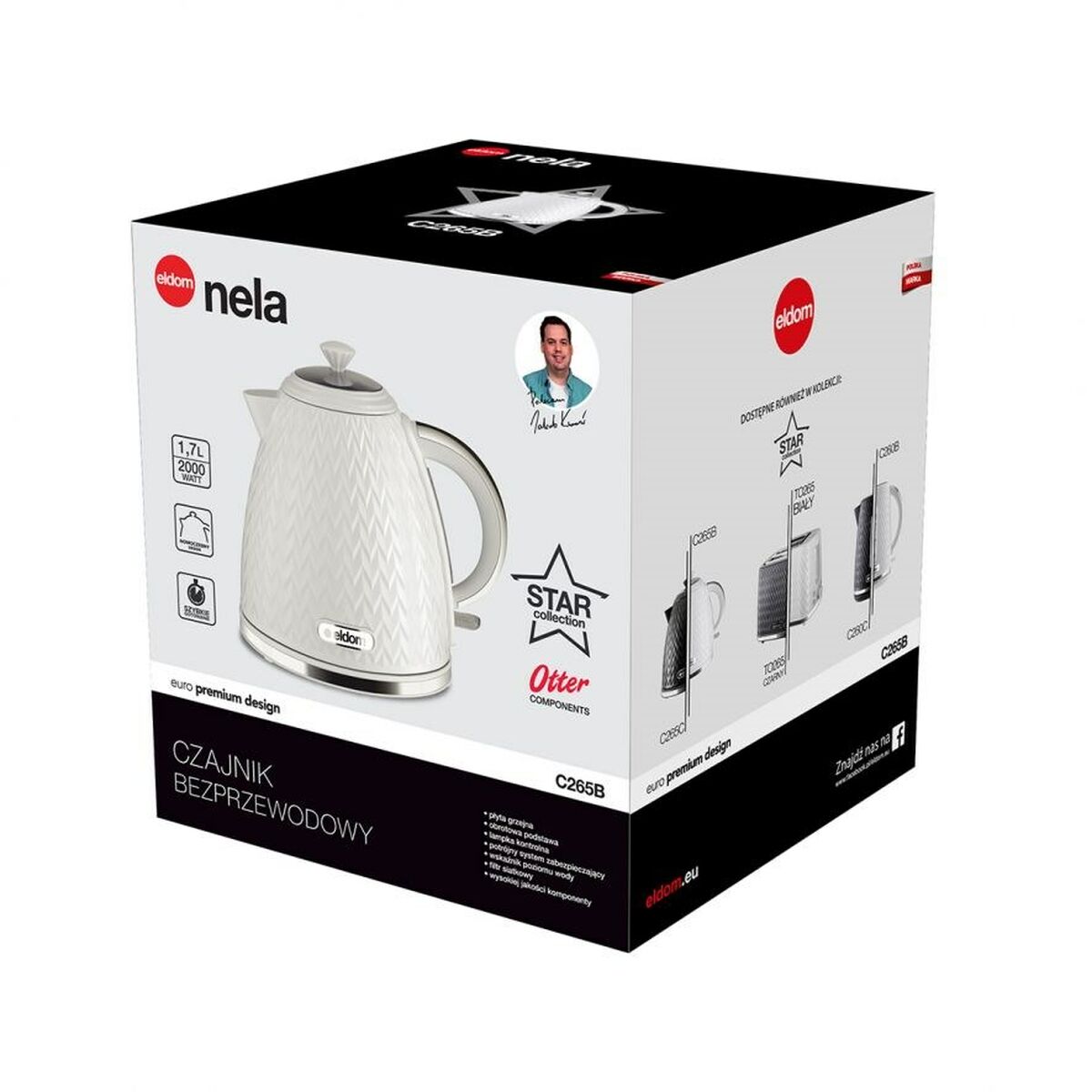 Eldom C265B Kettle White 1.7 L