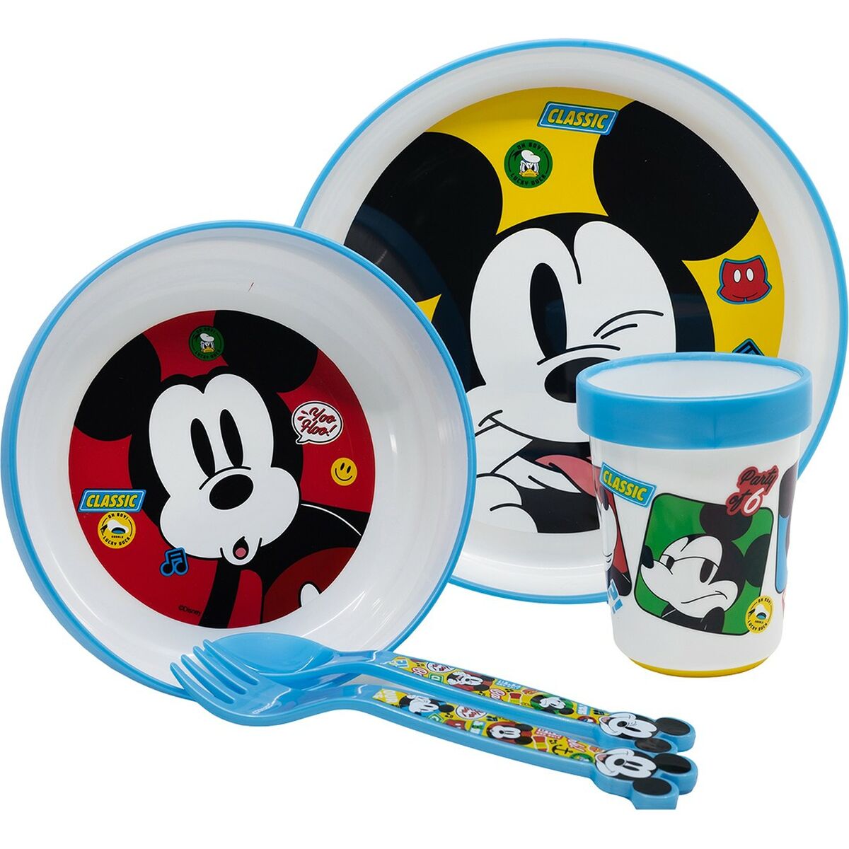 Set de Menaje Infantil Mickey Mouse CZ11306 Plástico (5 Piezas)