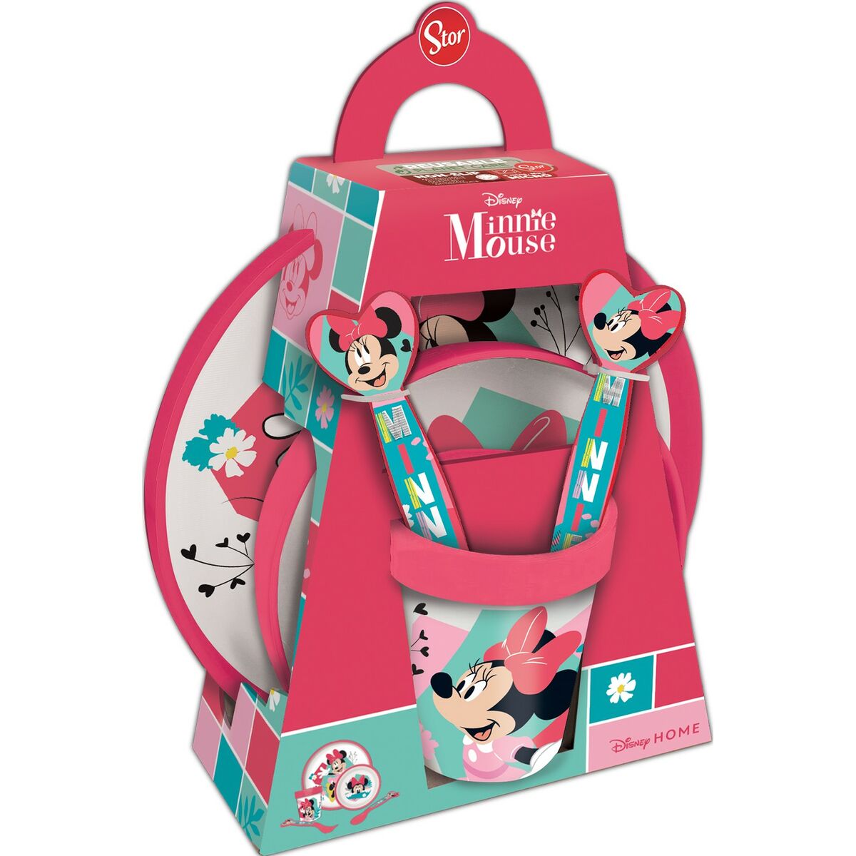 Set de Menaje Infantil Minnie Mouse CZ11307 Rosa 5 Piezas