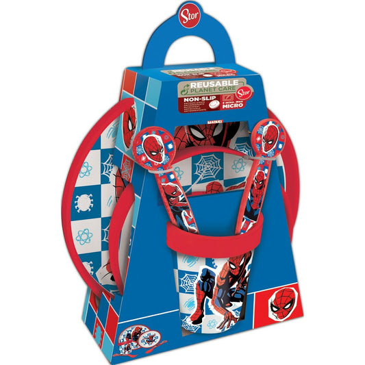 Set de Menaje Infantil Spider-Man CZ11308 Plástico (5 Piezas)