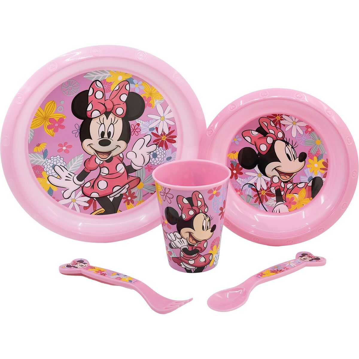 Minnie Mouse Children's Tableware Set CZ11312 Pink 5 Pieces