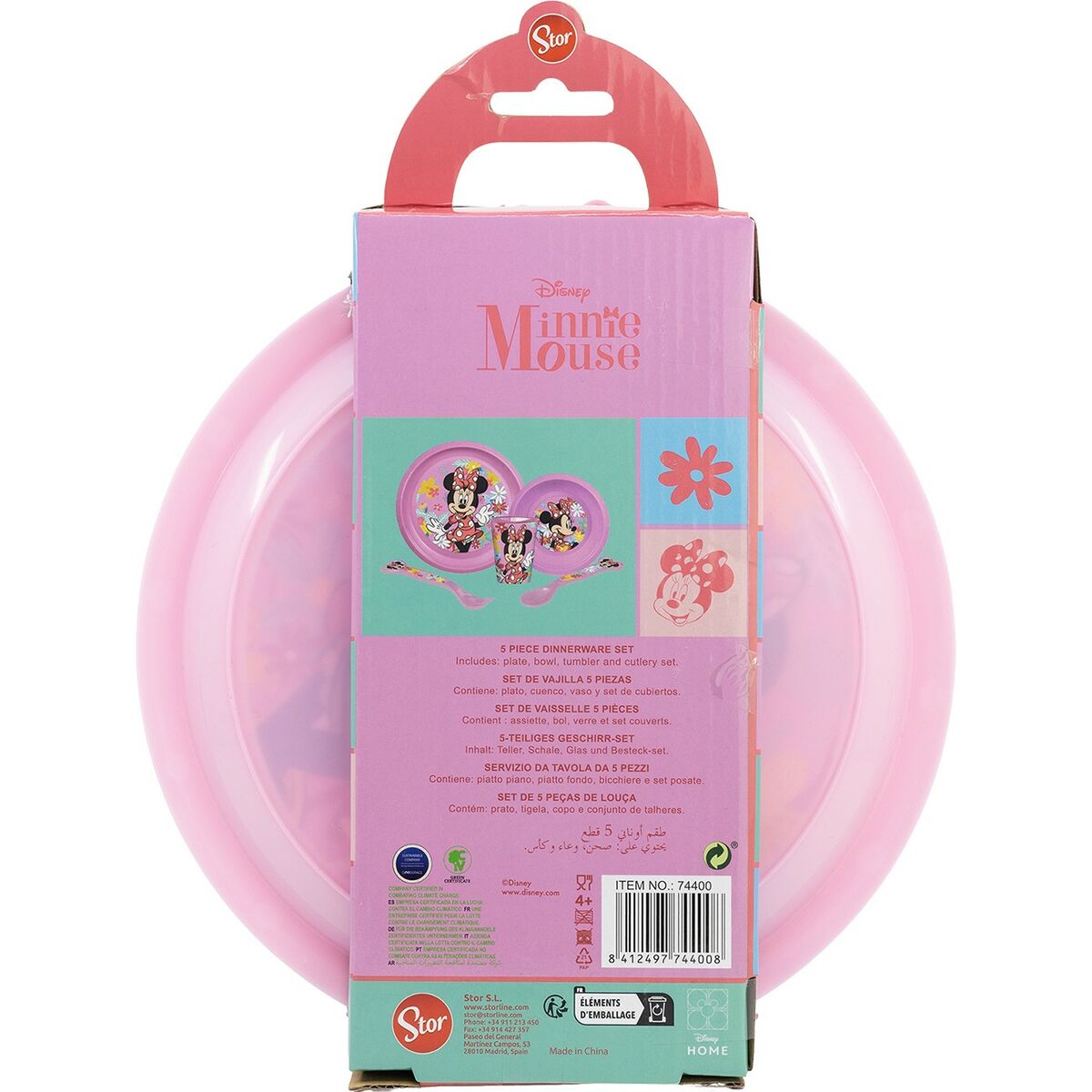 Set de Menaje Infantil Minnie Mouse CZ11312 Rosa 5 Piezas