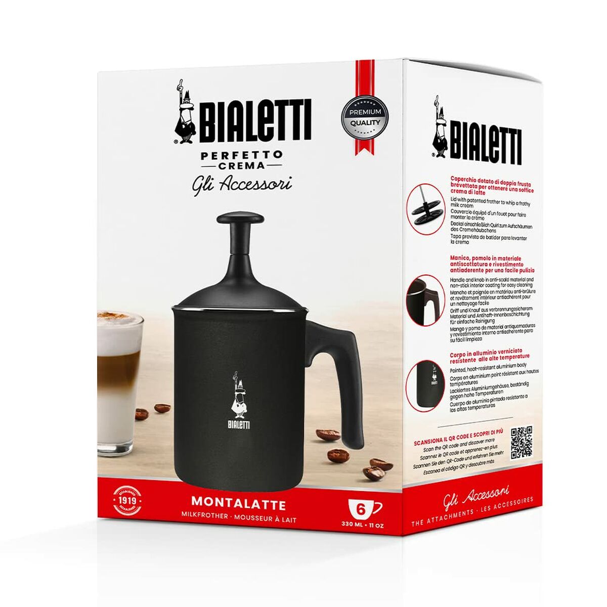 Bialetti Italian Coffee Maker Aluminum Plastic