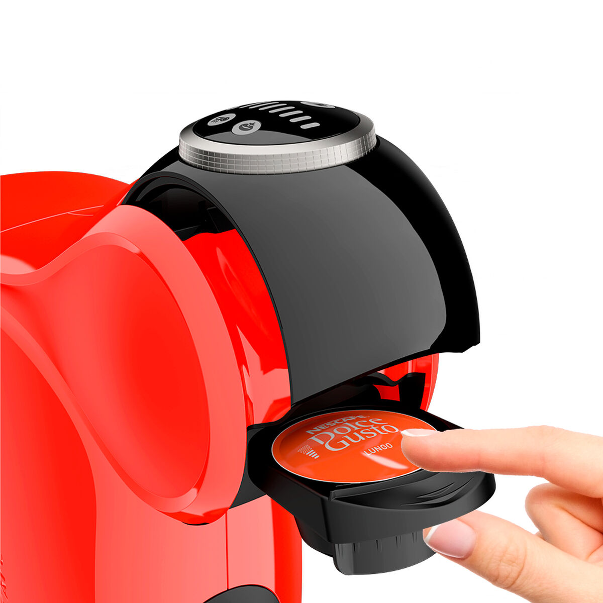 Cafetera de Cápsulas DeLonghi GENIO'S PLUS DOLCE GUSTO Negro Rojo 15 bar