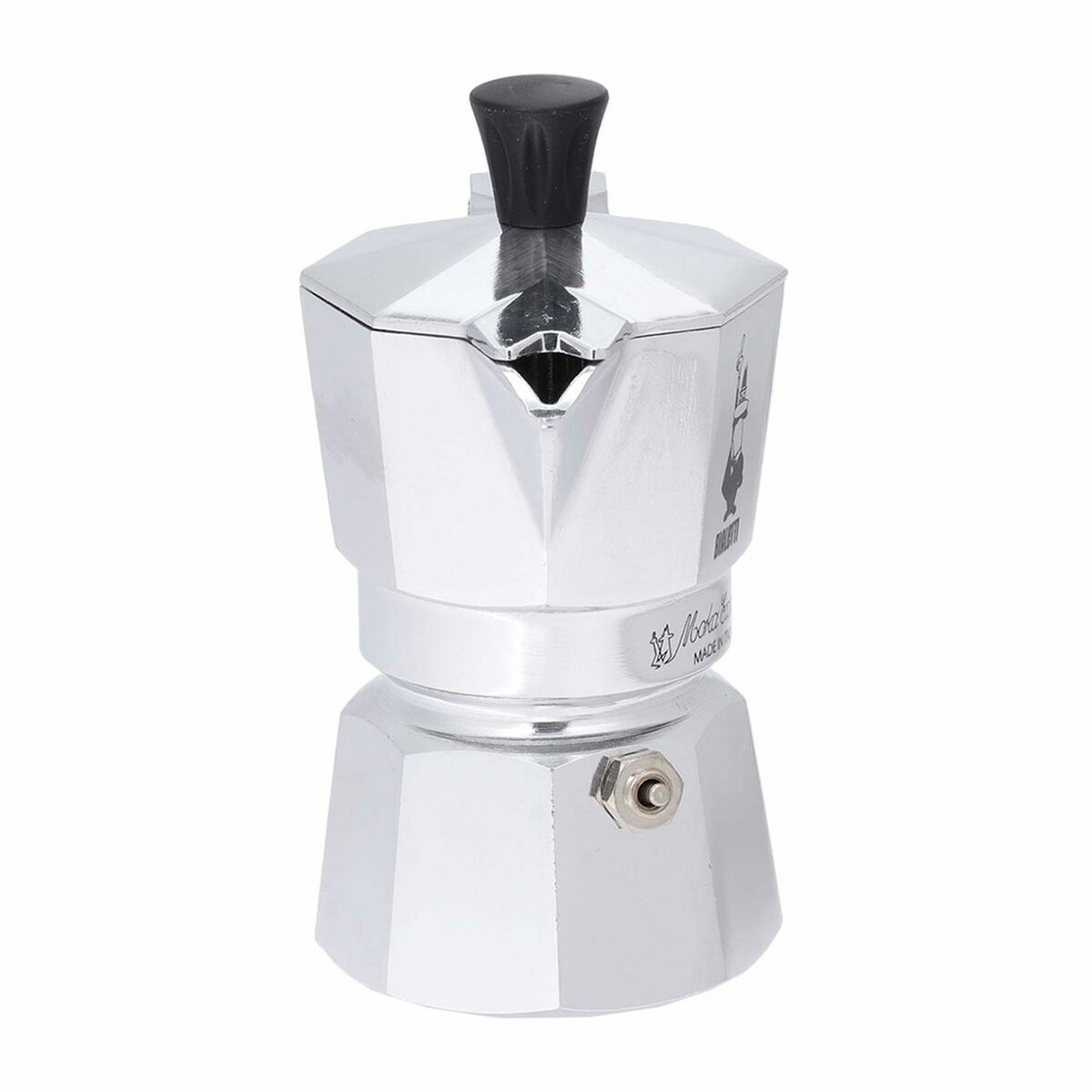 Bialetti Moka Express Italian Coffee Maker Silver Aluminum Metal 60 ml 1 Cup