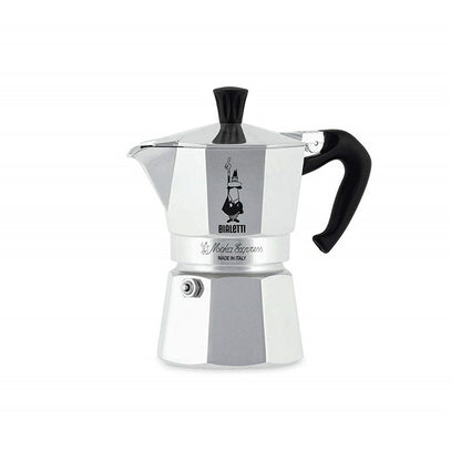 Cafetera Italiana Bialetti Moka Express Plateado Aluminio Metal 60 ml 1 Taza