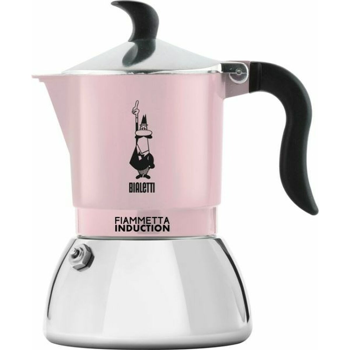 Bialetti 29592 Italian Coffee Maker Stainless Steel Aluminum 4 Cups Pink