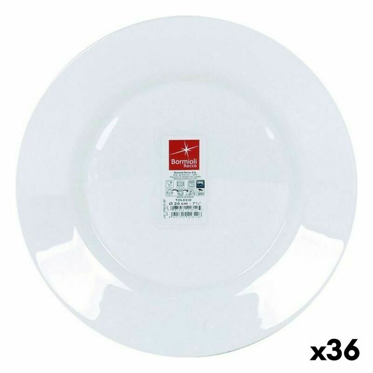 Bormioli Toledo Dessert Plate Ø 20 x 1.8 cm (36 Units)