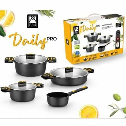 BRA Daily Pro saucepans Ø 24 cm Ø 20 cm Ø 28 cm Ø 16 cm