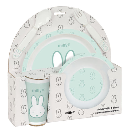 Miffy Mint Children's Dinnerware Set (5 Pieces)