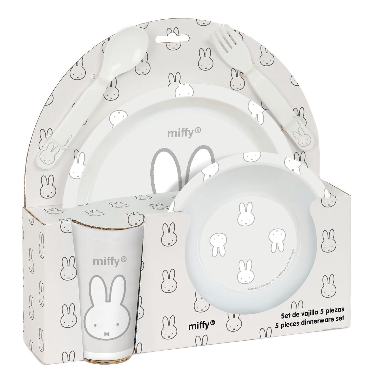 Miffy Fog Children's Tableware Set (5 Pieces)