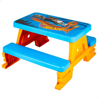 Hot Wheels Children's Table and Play Mat Set Blue Orange Plastic 69 x 42 x 79 cm