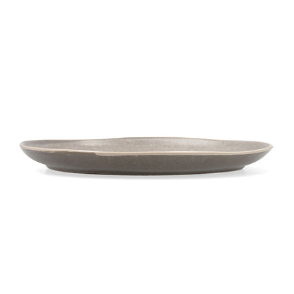 Bidasoa Gio Irregular Grey Ceramic Flat Plate 26.5 cm (4 Units)