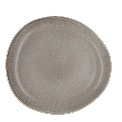 Plato Llano Bidasoa Gio Irregular Gris Cerámica 26,5 cm (4 Unidades)