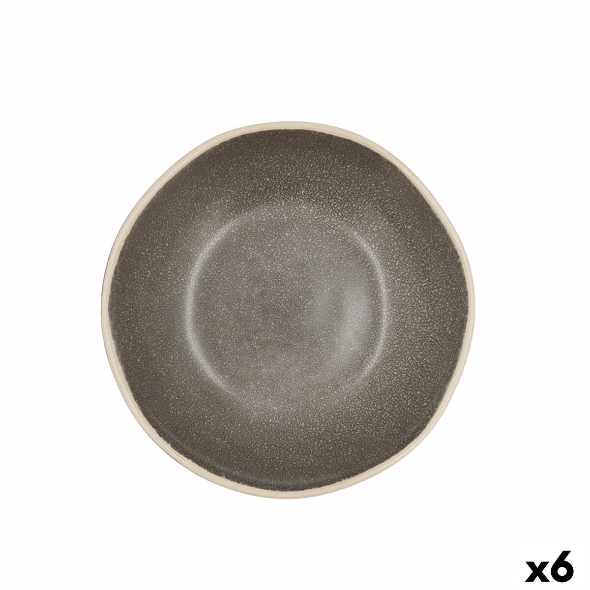 Bidasoa Gio Gray Ceramic Deep Plate 19 cm (6 Units)