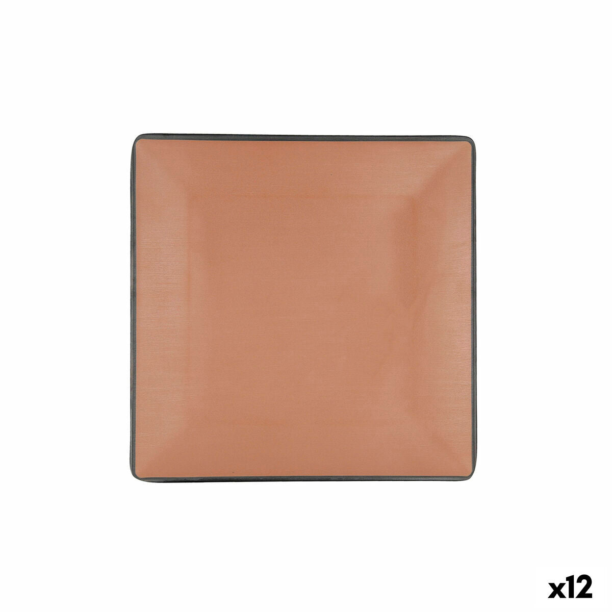 Bidasoa Gio Flat Plate 21.5 x 21.5 cm Brown Plastic