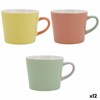 Taza Quid Vitamina Cerámica Bicolor 350 ml (12 Unidades)