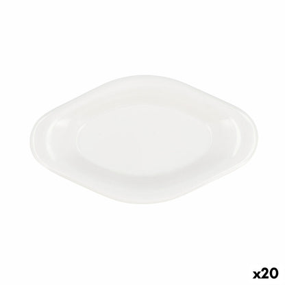 Bandeja de Aperitivos Quid Select Blanco Plástico 17 x 9,5 x 2 cm (20 Unidades)