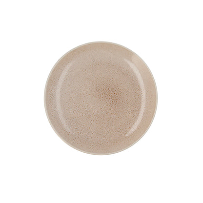 Plato Llano Ariane Porous Cerámica Beige Ø 27 cm (6 Unidades)