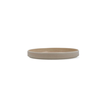 Plato Llano Ariane Porous Cerámica Beige Ø 21 cm (4 Unidades)