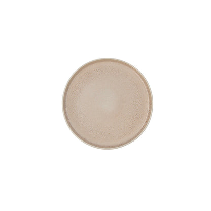 Plato Llano Ariane Porous Cerámica Beige Ø 21 cm (4 Unidades)