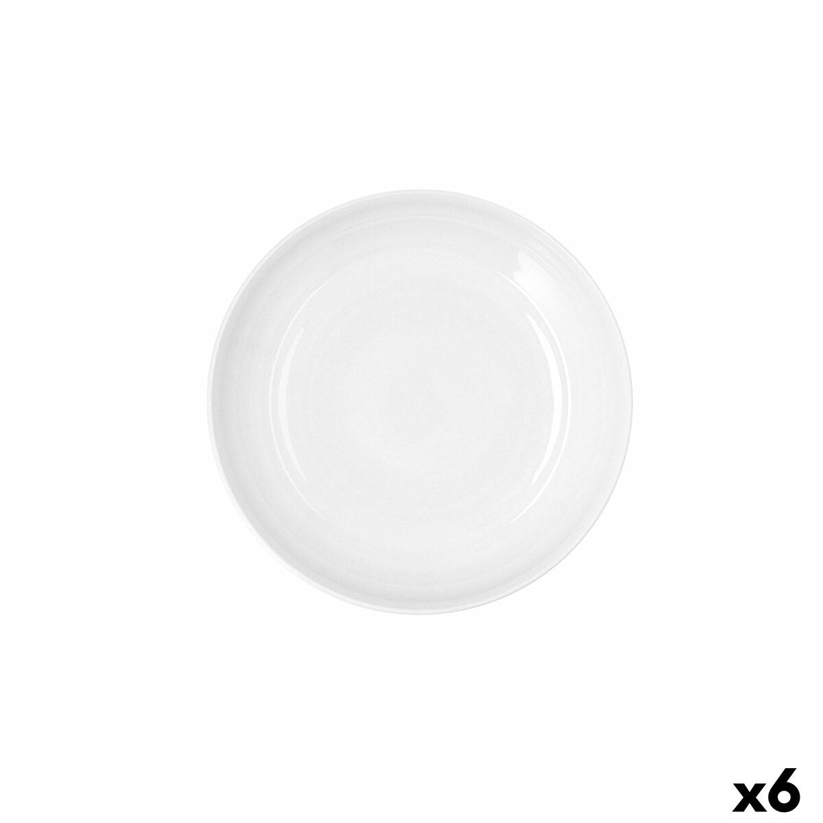 Plato Hondo Ariane Artisan Cerámica Blanco 25 cm (6 Unidades)